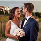 Nerea y Florian en la Playa de Hendaia